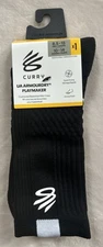 Under Armour Curry Playmaker Bball Mid Crew Socks Black Sz 8.5-13/10-14 (A3)