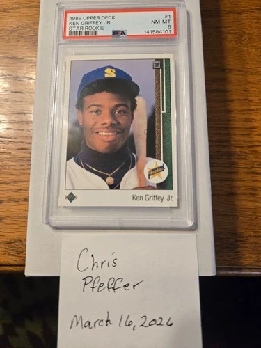 1989 UD Ken Griffey Jr. Star Rookie #1 PSA 8 Including the full 800 card set