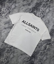 AllSaints Underground SS Crew T Shirt Men Size M White