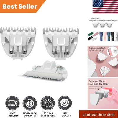Essential 3-Piece Replacement Blades for Pet Grooming Clippers - Durable & Sharp