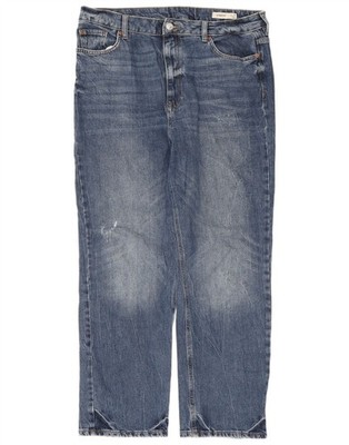 Marks & Spencer Damen Straight Jeans UK 16 Large W36 L29 Blau Baumwolle AY13