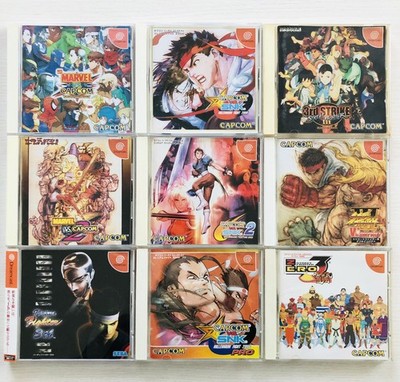 Dreamcast Marvel vs Capcom Street Fighter set of 9 Sega Japan