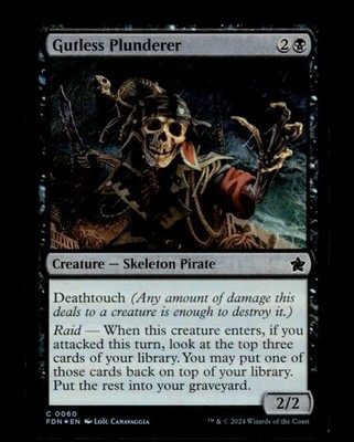 Gutless Plunderer 60 Common Foundations Magic: The Gathering Foil Near Mint