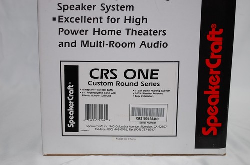 (Set Of 2) SpeakerCraft CRS6 Custom Round Series Speakers ASM86610 - Picture 4 of 4