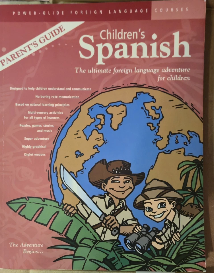 Power-Glide Children’s Spanish Course Parent's Guide 6 Total Workbooks 8 CDs VG - Image 2 of 4