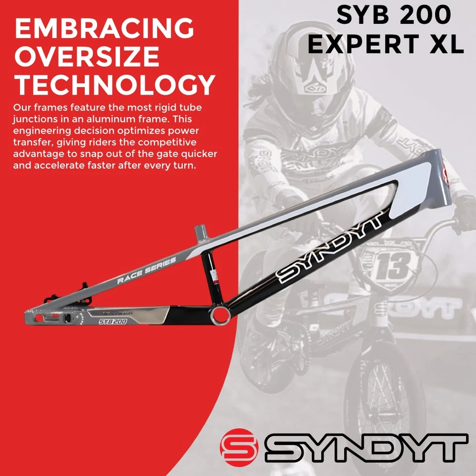 SYNDYT 20” Expert XL BMX Racing Bike Frame Aluminum 3 lb Gray Bicycle Frame - Image 2 of 4