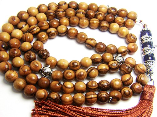 8 mmx99 GENIUNE OLIVENHOLZ Zaitoon ISLAMISCHE GEBETSPERLEN TASBIH MASBAHA KORAN GESCHENK - Bild 6 von 9