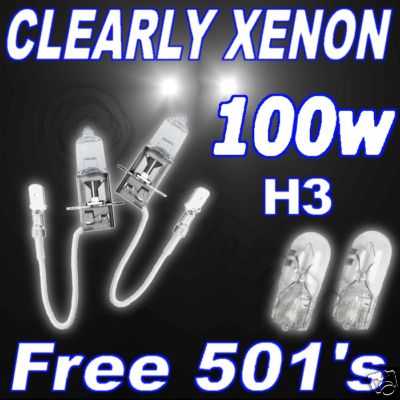 100w DURCHSICHTIGE XENON GLÜHBIRNEN H3 FORD FOCUS 02 + st170 NEBEL