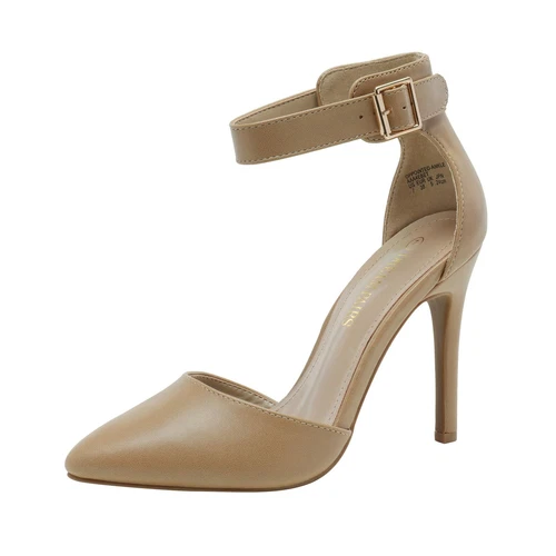 Women's Pointed Toe Ankle Strap High Heel Stiletto Wedding Party Pumps Shoes - Picture 21 of 32