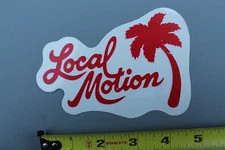 LOCAL MOTION Hawaii Surfboards Aloha Clear Red 80's LM2 Vintage Surfing STICKER