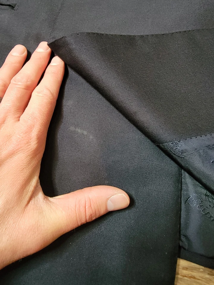 Brioni Sport Coat Mens 42 R Double Breasted Blazer Black Wool - Image 4 of 4