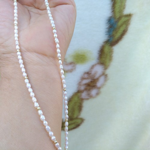18inch Gorgeous AAA+ Akoya White Natural Pearl Necklace 14k Gold P - Picture 3 of 12