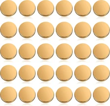 30 Pieces Metal Flat Button Alloy Shank Button round Shaped Sewing Button Metal