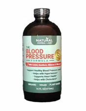 Blood Pressure Formula, By Natural Herbal Labs, Plant-Based. 16 oz.