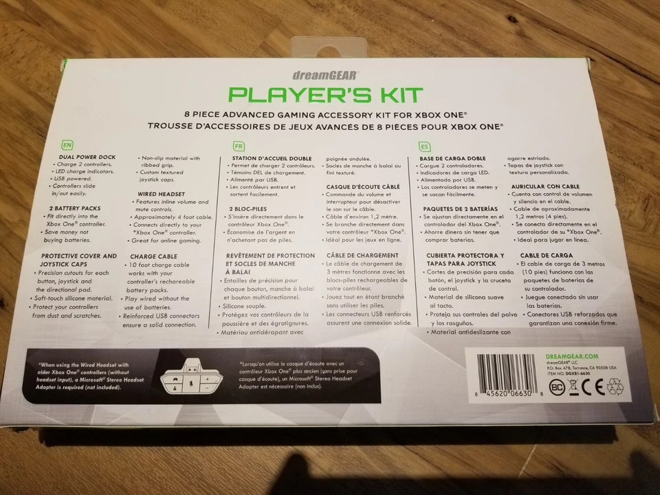 XBOX ONE 1 DREAMGEAR 8 Pc ADVANCED GAMING ACCESSORY KIT NIB WinX Wless Halo3 - Image 3 of 4