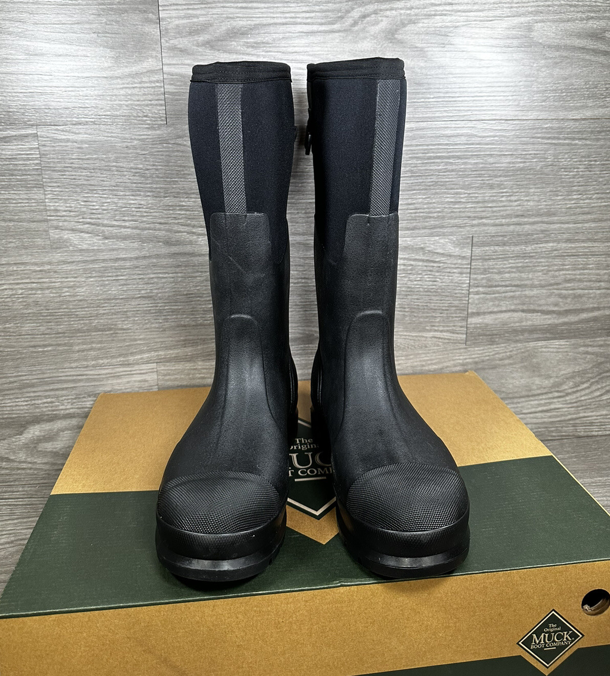 MUCK MEN'S CHORE XF Extended Fit Black Wide calf BOOTS MCXF000 Size 8