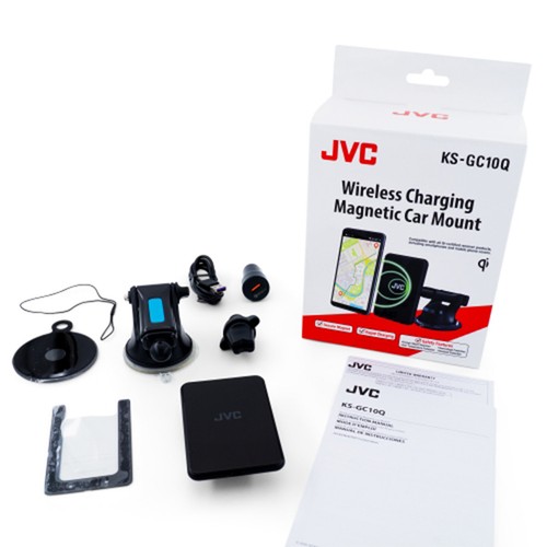 JVC KS-GC10Q Qi Wireless Rapid Charging Magnetic Mount, Flexible Viewing Angles - Picture 5 of 6