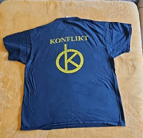 Conflict Slovak Vintage Punk T-shirt Y2K taglia XL *Leggi* Punk's Not Dead AOP - Foto 5 di 6