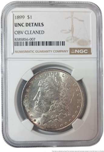 NGC Graded Philadelphia Mint 1899 Morgan Silver 1 Dollar Coin