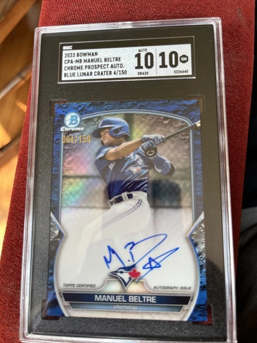 2023 Bowman Manuel Beltre Blue Crater Auto /150 SGC 10