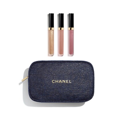 リップグロス CHANEL ALWAYS BRILLIANT LIPGLOSS TRIO Holiday Chanel Always Brilliant Lip Gloss Trio 2023 Gift Set