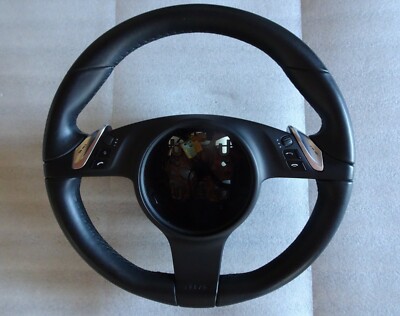 PORSCHE CAYENNE 2010 16  991 PDK BLACK.LEATHER MULTI FUNCTION STEERING WHEEL  