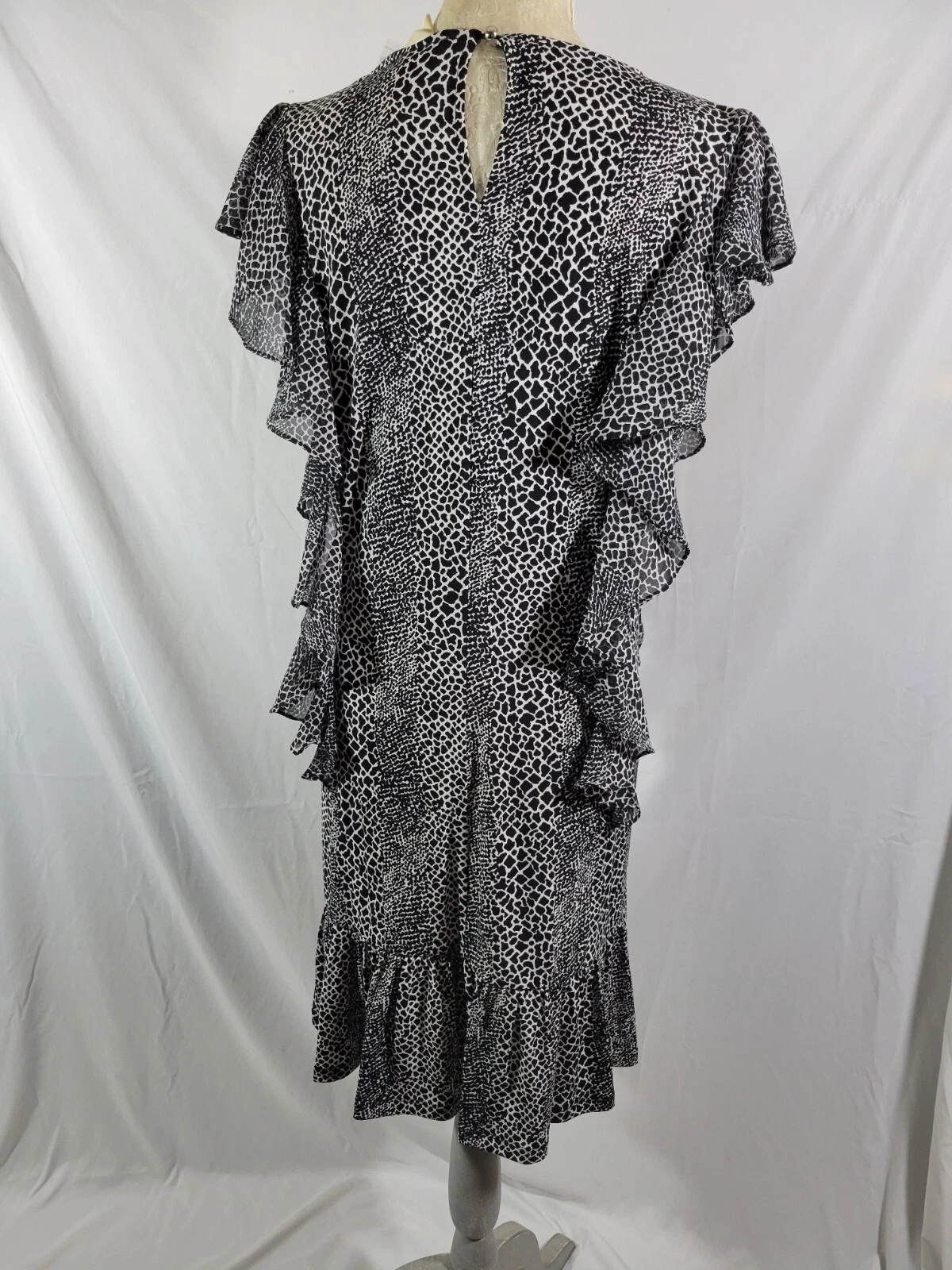 Abito Michael Kors Corto Bianco & Nero Taglie disponibili: L NWT MS08ZMJECZ