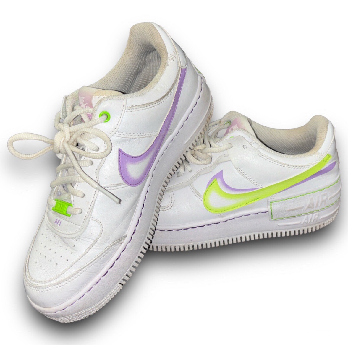 Air Force Shadow Purple And Green Nike Women's Air Force Shadow