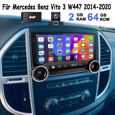 Für Benz Vito W447 14-2020 10'' Android14 Autoradio GPS Navi WIFI DAB+ SWC 2G+64G