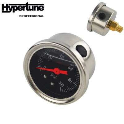 #ad Universal Black 1 8quot; NPT Fuel Pressure Gauge Liquid 0 100 psi Oil Pressure Gauge $9.78