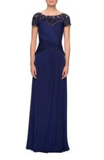 La Femme Illusion Yoke Twist Front Jersey Gown-Size 4 (LK# 1112 A)