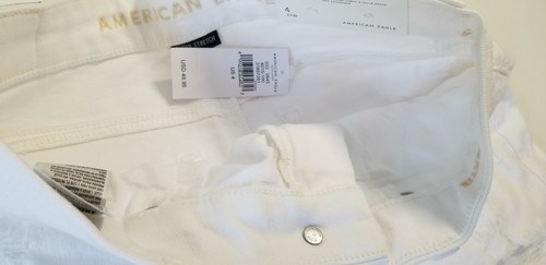 American Eagle Womens White Super Stretch Curvy Hi-Rise Ripped Shorts NWT $49.95 - Picture 4 of 8