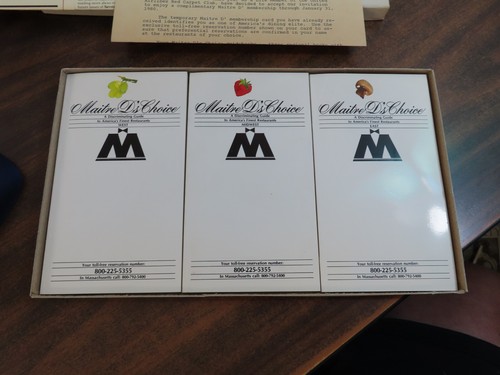 Nostalgia - Maitre D's Choice Dining Club Intro Newsletter Restaurant Guides - Imagen 2 de 5