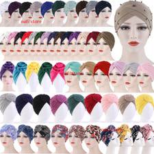 Turban Hijab Hat Muslim Women Hair Loss Cancer Chemo Caps Bonnet Head Wrap Cover
