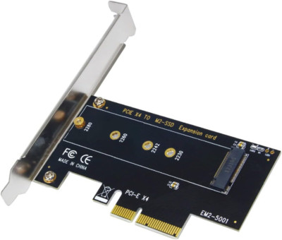 M.2 to PCI-E Adapter,M.2 NGFF SSD (M Key) to PCI-E3.0 X1 Expansion Card,With Low