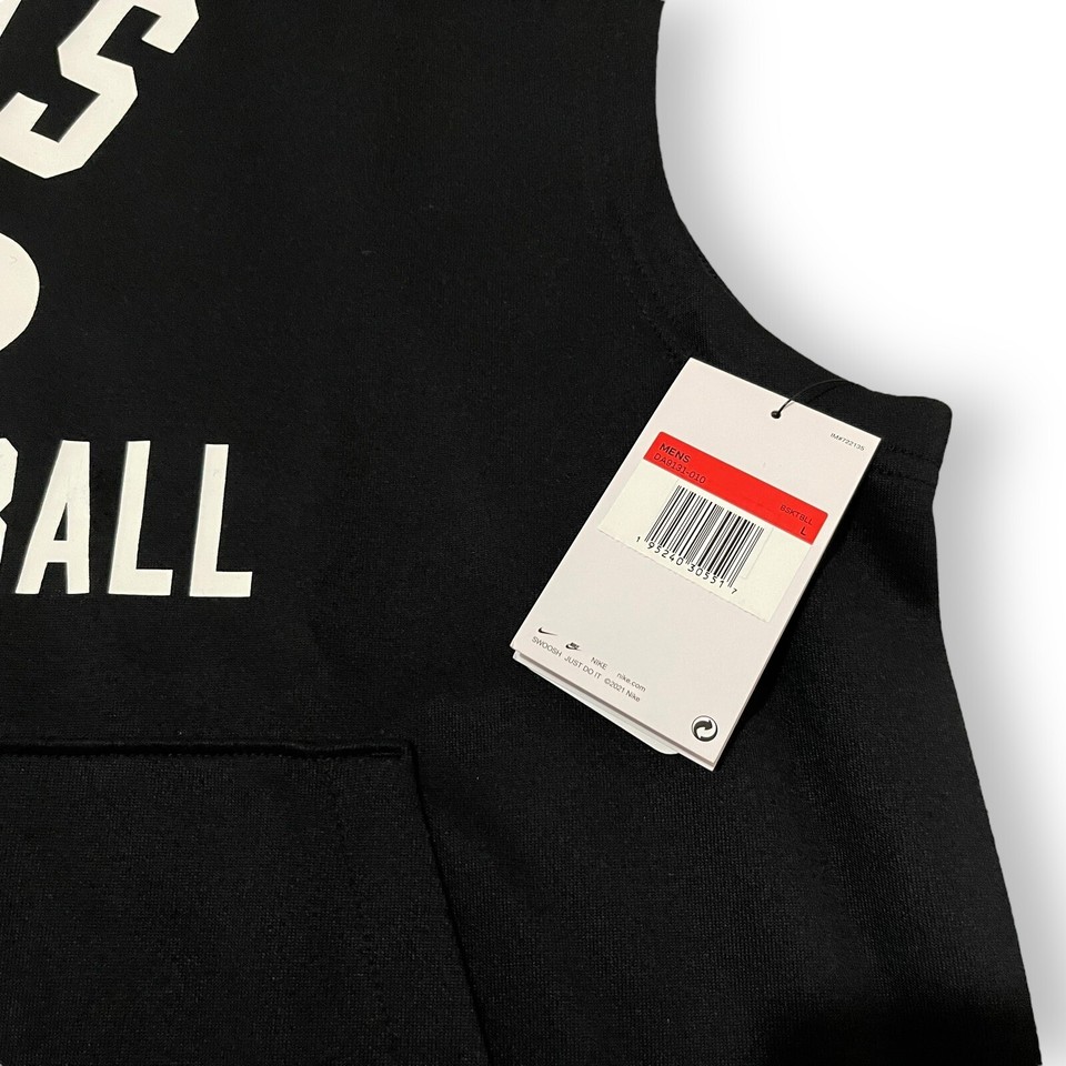 Nike Brooklyn Nets NBA Team Issue Pregame Warmup Sleeveless Hoodie Men