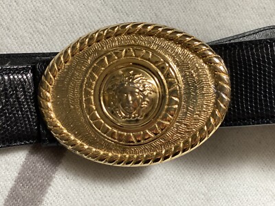 Gianni Versace Vintage gold plated Medusa Coin Leather Belt Versace | Accessories | Gianni Versace Vintage Gold Plated  main image 4