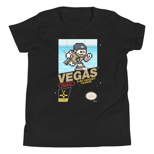 Vegas Golden Knights Hockey Team Jersey 8-bit Nintendo Youth Kid Child T-Shirt - Picture 6 of 9