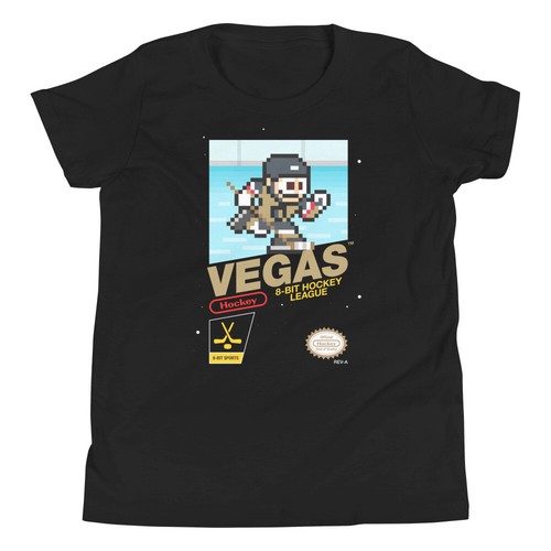 Vegas Golden Knights Hockey Team Jersey 8-bit Nintendo Youth Kid Child T-Shirt - Picture 1 of 9