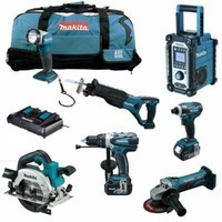 Makita Lxt 18V 11Tlg. Akku Werkzeug Set + Dhs 661 Rtju Akku-HandkreissäGe Rfe Z