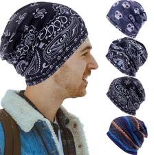 Sweat Wicking Helmet Liner Skull Cap Running Cycling Beanie Hat  for Men Women