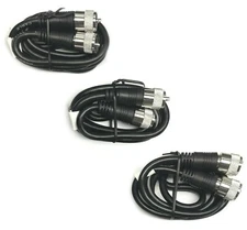 3 Lot 3 Ft RG-8X Mini 8 Coax PL-259 Male to Male Ham Radio Antenna Jumper Cable 