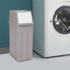 8 Gallon Trash Can, Slim Trash Can with Lid, Tall & Narrow Trash Bin