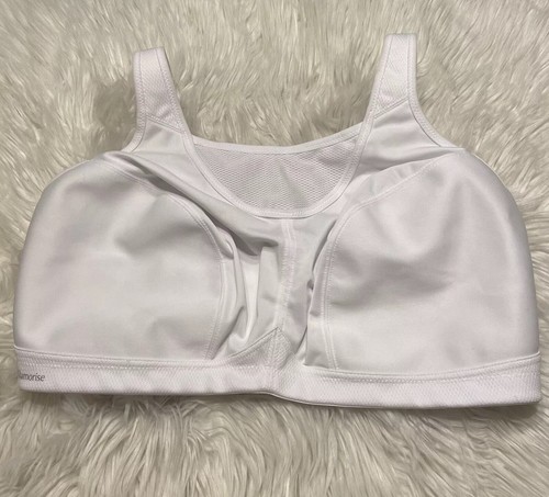 Glamorise 44F Sports Bra White Full Figure No-Bounce Camisole Wireless 1066 - 第 1/8 張圖片