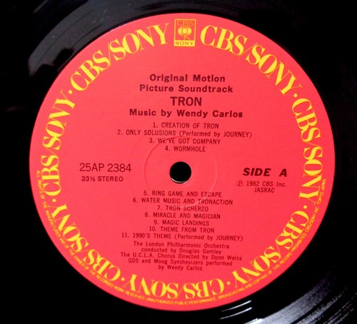 OST - TRON - WENDY CARLOS 1982 CBS/SONY 25AP 2384 JAPNA LP OBI VINYL - Picture 2 of 6