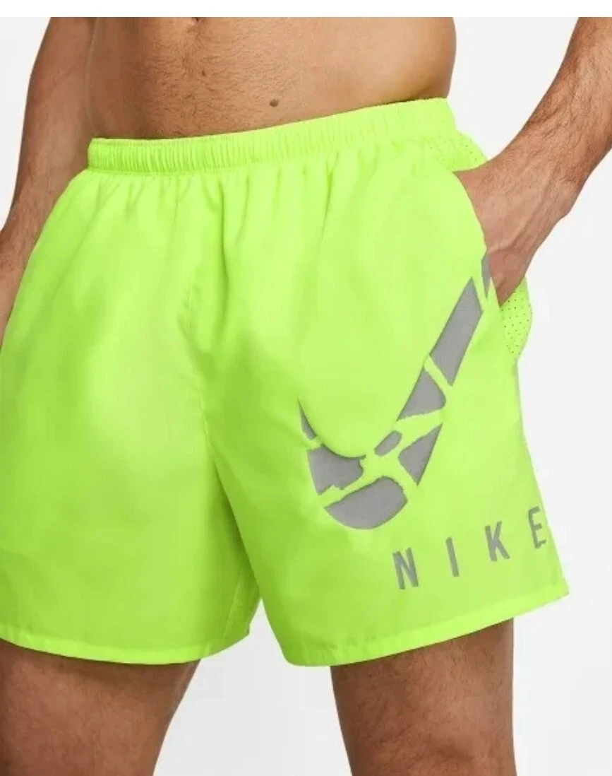 Mens Nike Dri FIT Run Challenger 5in Volt Brief Lined Running Short Size XLARGE