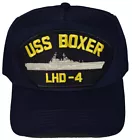 USS 拳击手 LHD-4 船帽 - 海军蓝 - 退伍军人拥有业务