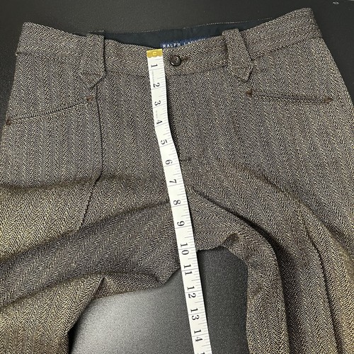 Vintage Ralph Lauren Pants Womens Sz 4 Brown Wool Pleated Trousers MAde in USA - Picture 5 of 9