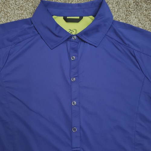 Camisa polo para mujer Zero Restriction azul mediano manga corta 5 chasquidos - Imagen 3 de 22