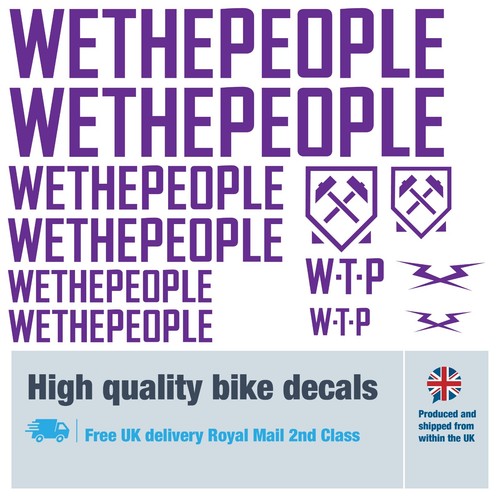 Wethepeople bike decals labels with free bike protection (27 pack) - 20 colours - Picture 34 of 60